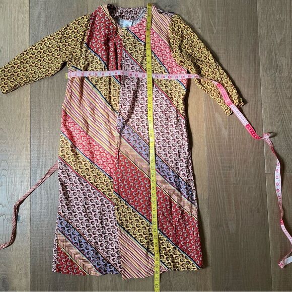 CAbi BoHo Kimono Jacket Pockets Mixed Media Patchwork Robe Floral Women Cardigan - Picture 12 of 12